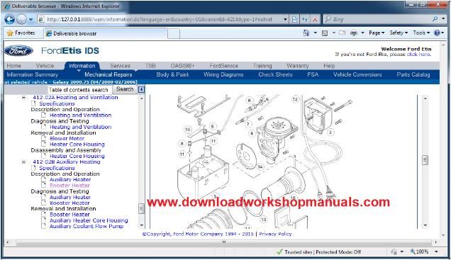 Ford Galaxy Workshop Manual